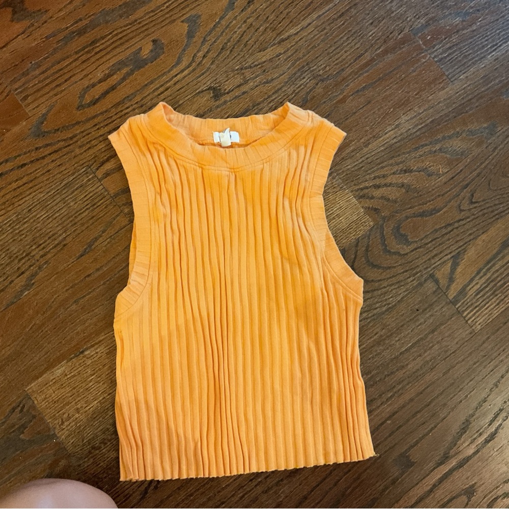 Aerie Orange Ribbed Tank Top